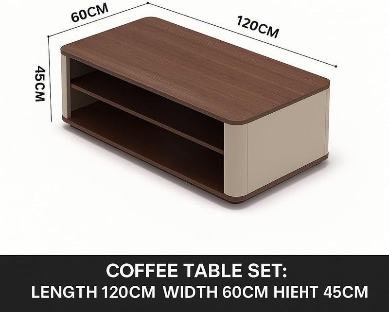 Aroma Homes Modern Office Leather Sofa Set – 3+2+1 Seater | Minimalist PU Leather Couch | Elegant Seating for Living Room, Lounge, or Reception Area (Beige Brown) - Image 2